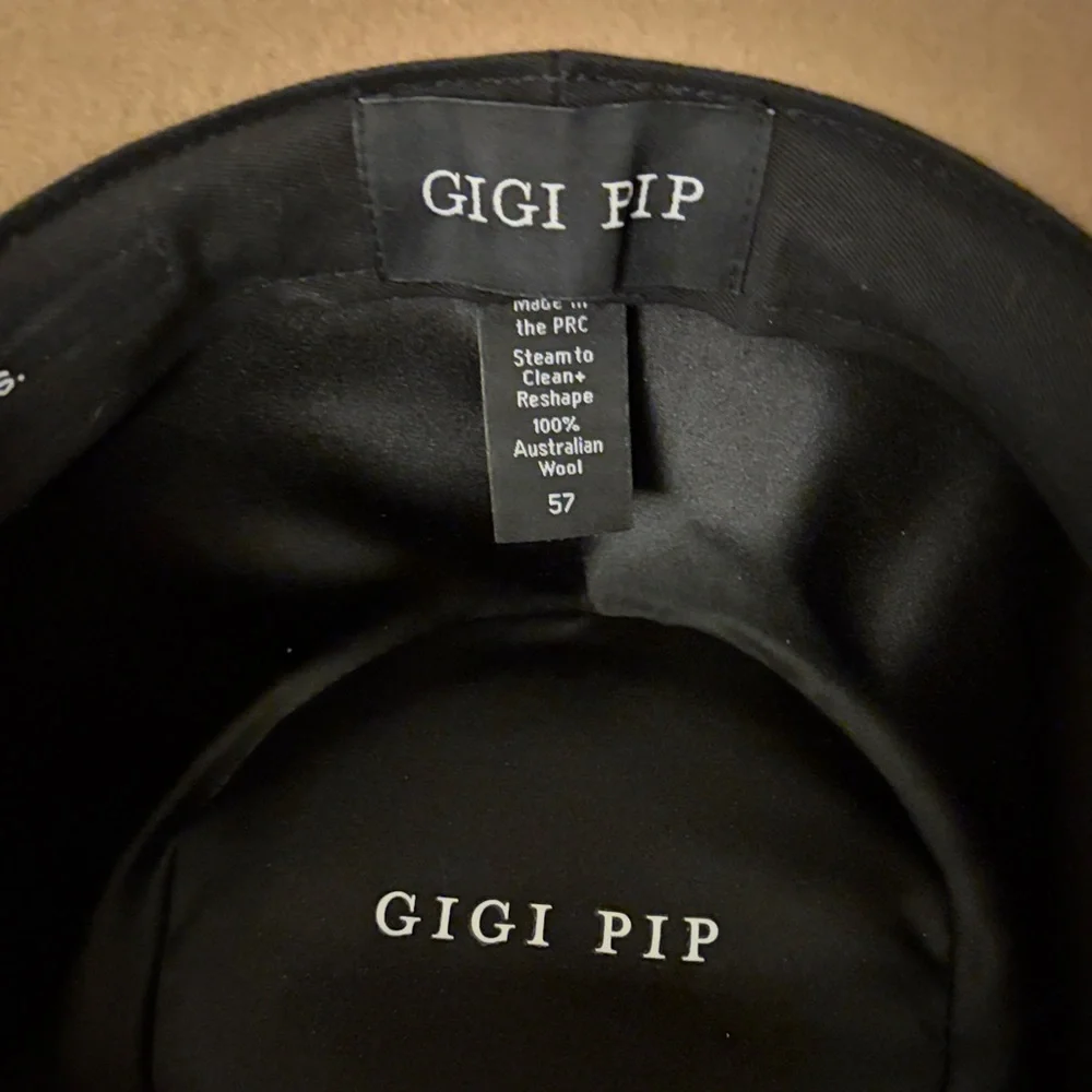 GIGI PIP Camel Wide-Brim Hat - Picture 3 of 4